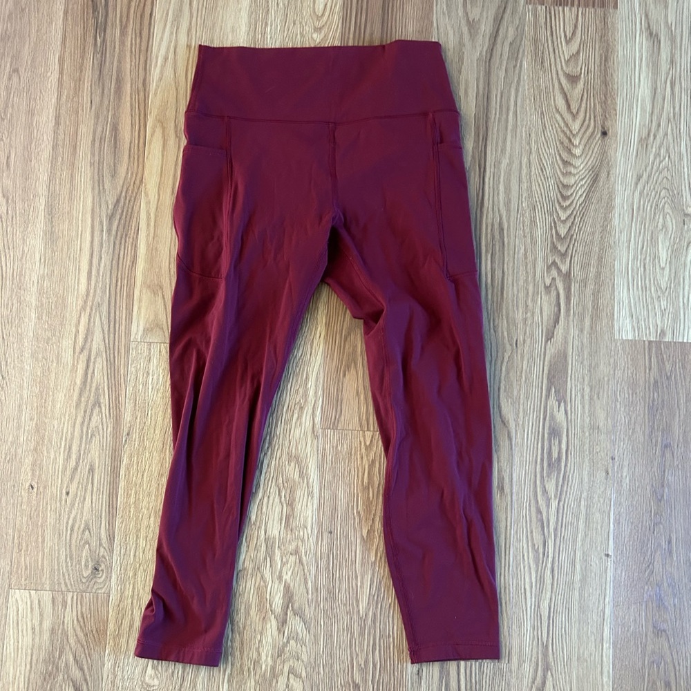 Women's High-Waisted Red Leggings